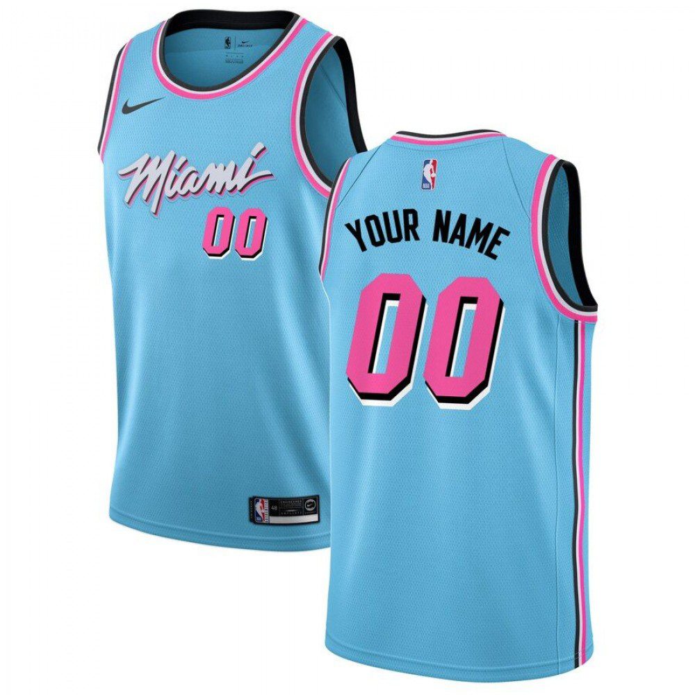 Miami Heat Youth 2019/20 Swingman Custom Jersey Blue – City Edition-Pro Kit Vault | Brand New 26/27 Sports Jerseys